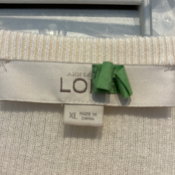 Ann Taylor loft shrug off white XL 3/4 sleeves - Picture 3 of 4